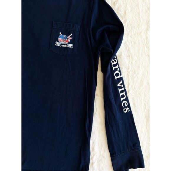 Vineyard Vines Hockey Long Sleeve Shirt Medium 12/14 - Picture 3 of 7